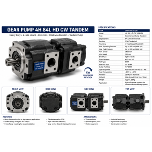 GEAR PUMP 4H 84L HD CW  TANDEM