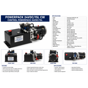 POWERPACK 24VDC/15L CW  CONTROL POWERPACK 24VDC/15L