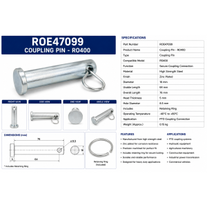 COUPLING PIN - RO400
