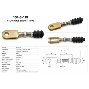 PTO CABLE END FITTING