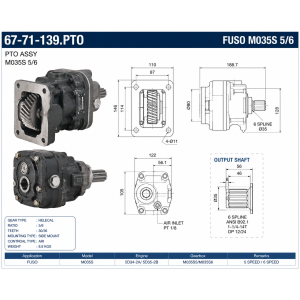PTO FUSO M035S 5/6