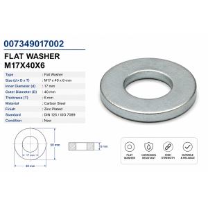 FLAT WASHER M17X40X6