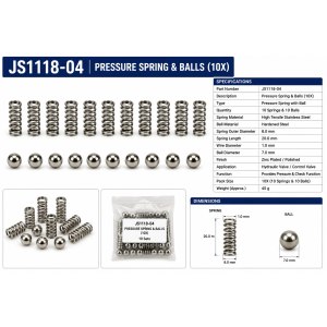 PRESSURE SPRING & BALLS (10X)