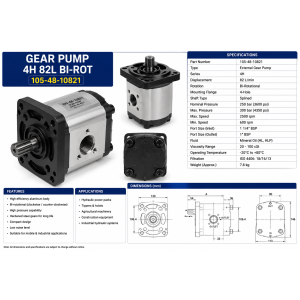 GEAR PUMP 4H 82L BI-ROT 105-48-10821
